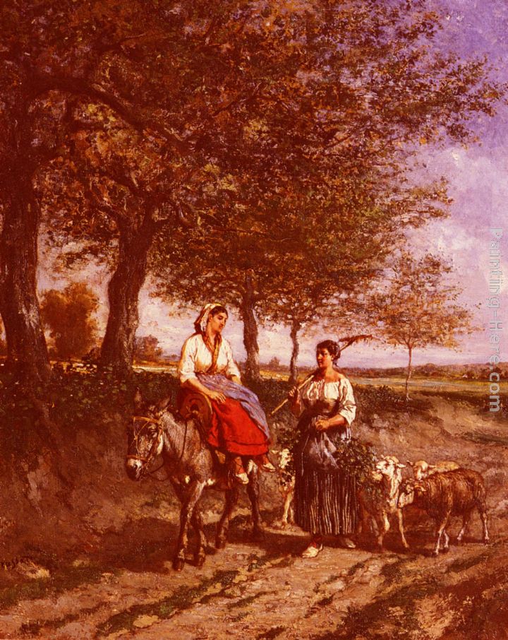 The Return Home painting - Jules Jacques Veyrassat The Return Home art painting